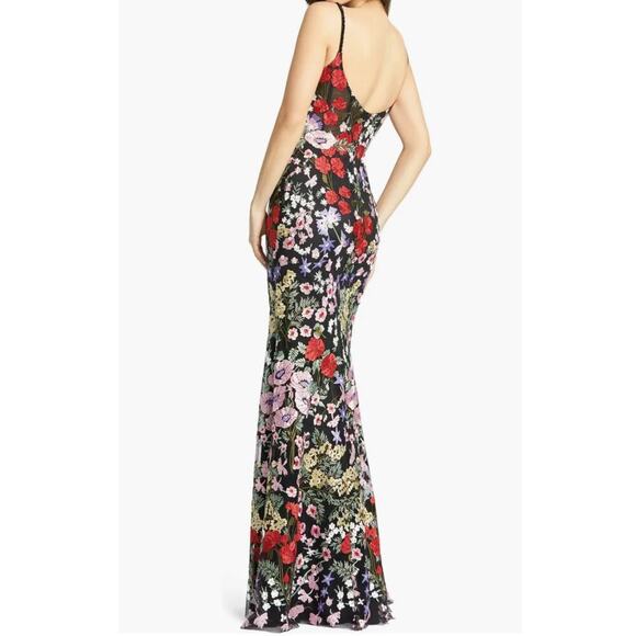 Mac Duggal Floral Embroidered Lace Sweetheart Neck Formal Gown Size 8 NWT - Picture 3 of 12